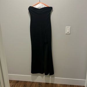 Black Strapless Slit Dress -  Likely - size 6